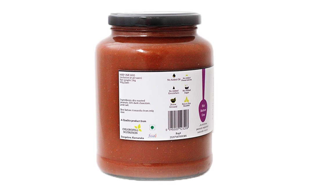 All Over Nuts 55% Dark Chocolate Peanut Butter Crunchy   Glass Jar  1 kilogram